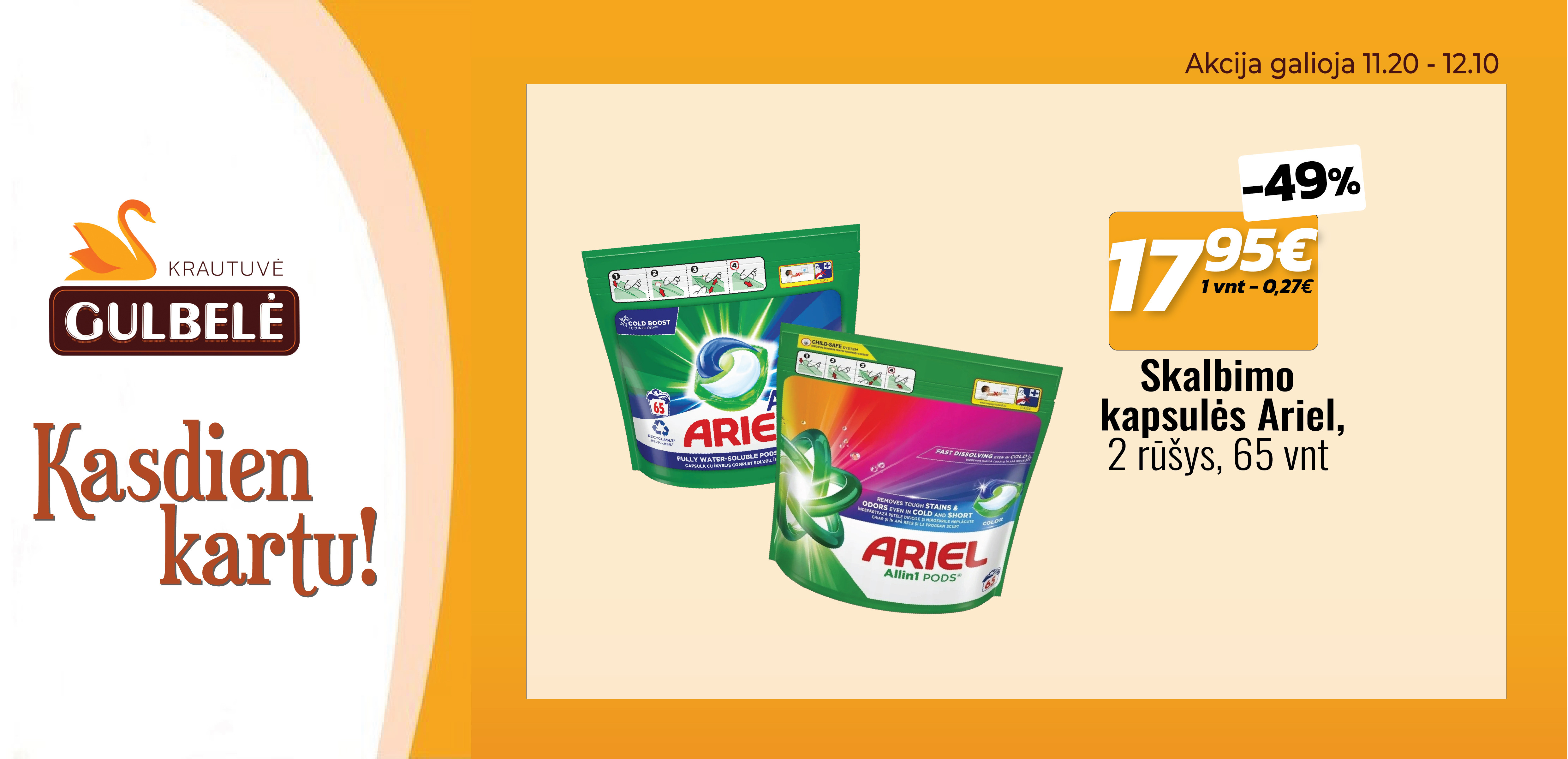 Skalbimo kapsulės ARIEL